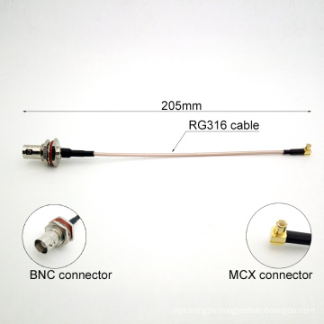 MCX To BNC Male Connector Waterproof Coaxial Cable RG316 Length 205mm